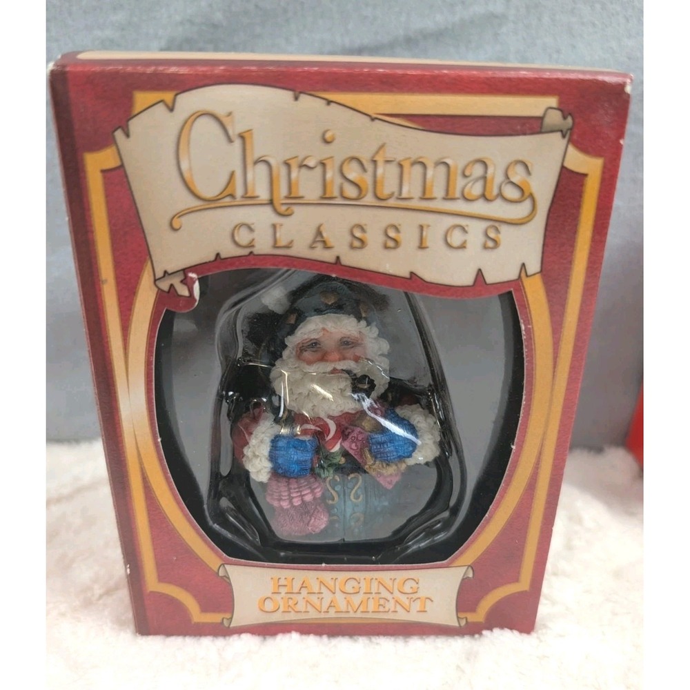 Vintage 2000 Enesco Christmas Classics Santa Claus Hanging Tree Ornament NIB